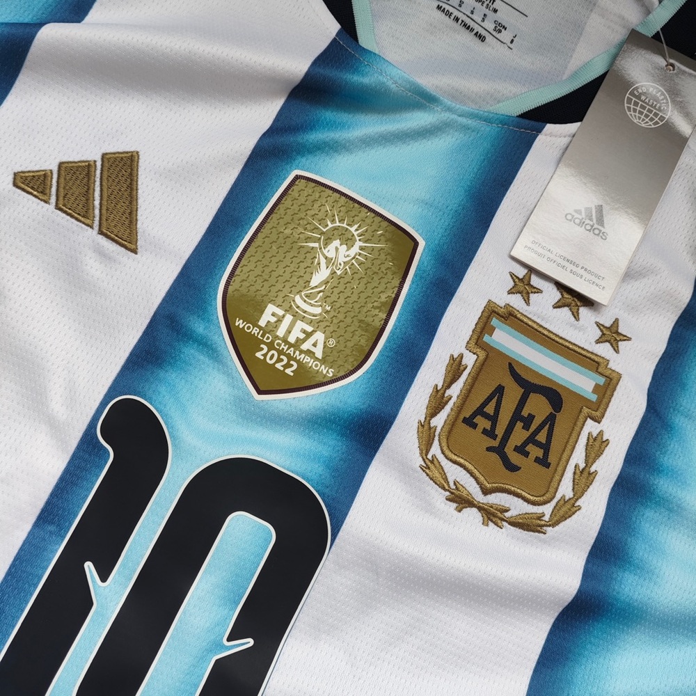 Adidas Women's Argentina #10 Blue & White Soccer Jersey - Picture 2 of 5